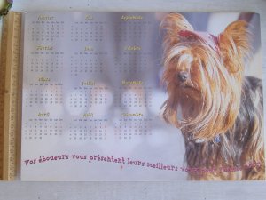 画像1: アンティーク雑貨　カレンダー　犬