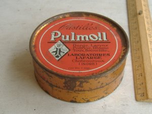 画像1: アンティーク雑貨　缶ケース　Pulmoll　赤