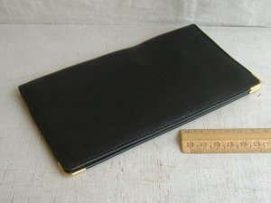 画像1: アンティーク雑貨　レザー財布（黒）
