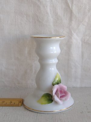 画像1: インテリア雑貨　フラワーカップポット花瓶　薔薇模様陶器製