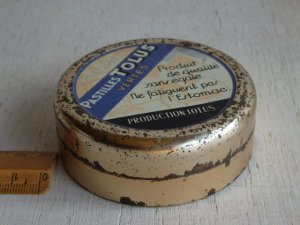 画像1: フランスアンティーク　缶 ティン缶 　PARIS　小物入れ缶ケース