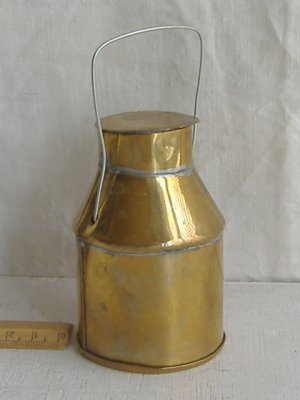 画像1: キッチン雑貨　ポットカップ蓋つき　真鍮製