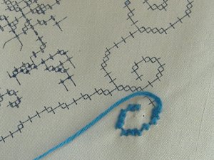 画像1: アンティーク手芸 刺繍サンプラー