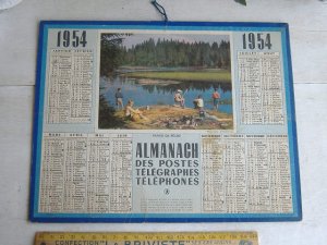 画像1: カレンダー　1954年代　湖