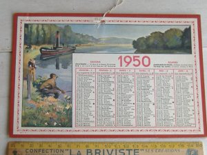 画像1: アンティーク雑貨　カレンダー　1950年