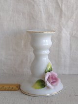 画像: インテリア雑貨　フラワーカップポット花瓶　薔薇模様陶器製