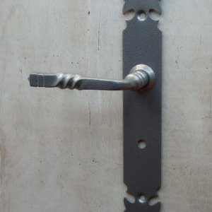 画像: インテリア雑貨　ドアプレート付きドアノブ　鉄製