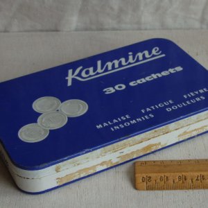 画像: フランスアンティーク　KALMINE 　PARIS　小物入れ缶ケース