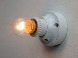 画像: フランスアンティーク 陶器 ブラケット ライト ランプ 壁付け