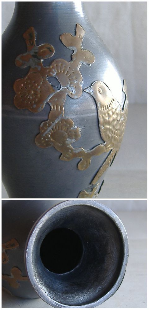 画像: アンティーク雑貨花瓶フラワーカップ一輪挿し375ｇ