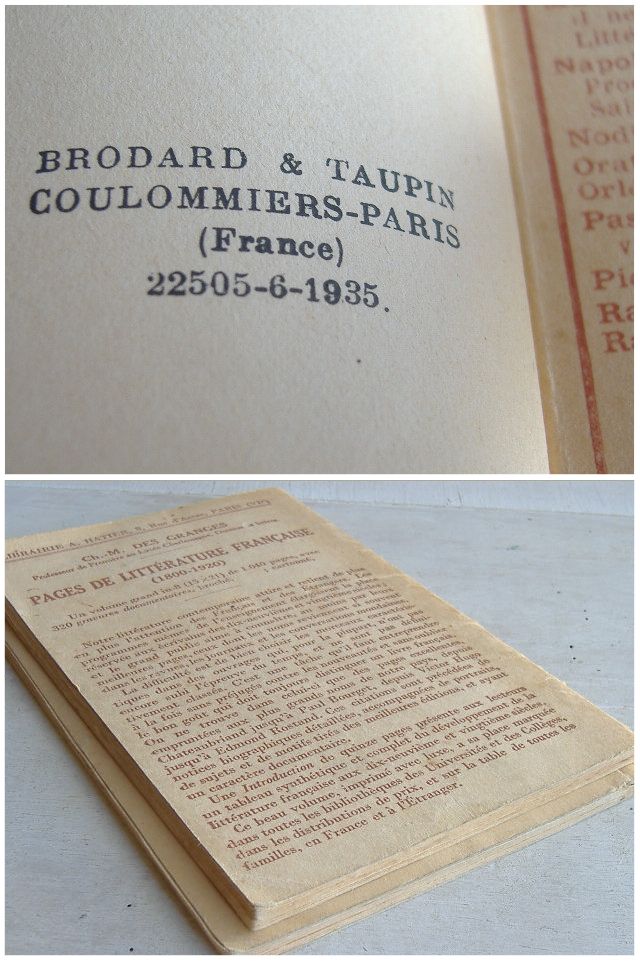 画像: フランスアンティーク古本洋書物語1935年代2冊セット
