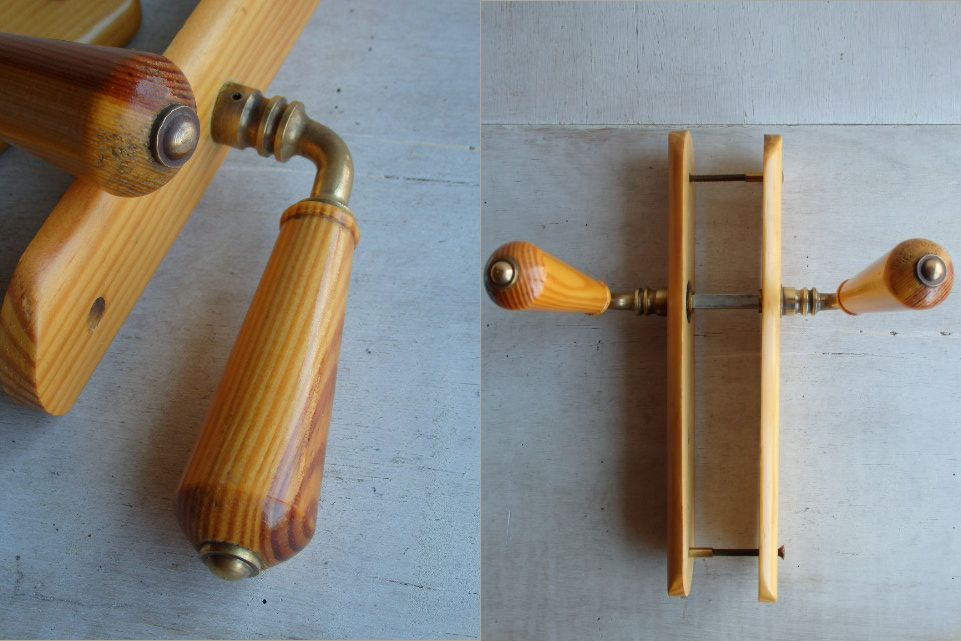 画像: インテリア雑貨　ドアノブプレート木製