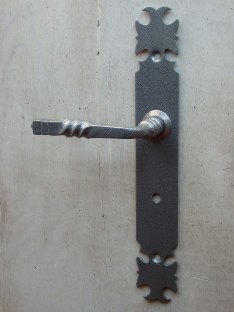 画像1: インテリア雑貨　ドアプレート付きドアノブ　鉄製