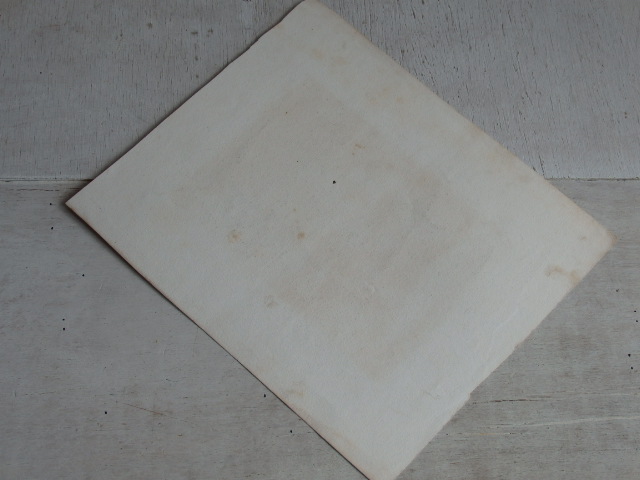 画像:  紙物プリント版画男二人の集い　スクラップブッキング 1850年