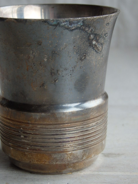 画像1: フランスアンティーク　カップポット　銀メッキ　