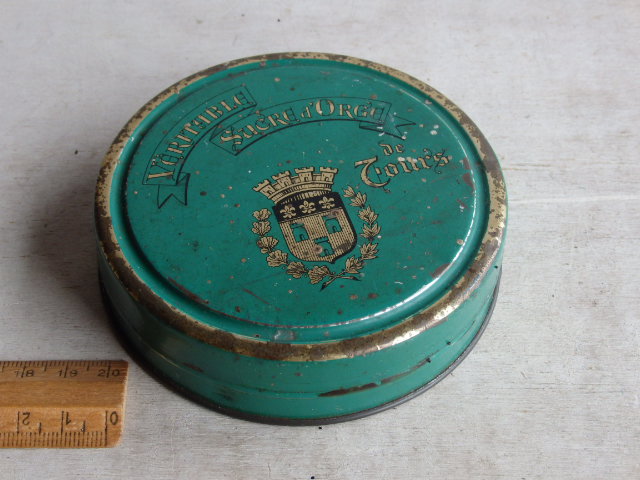 画像1: フランスアンティーク　缶 ティン缶 小物入れ缶ケース　