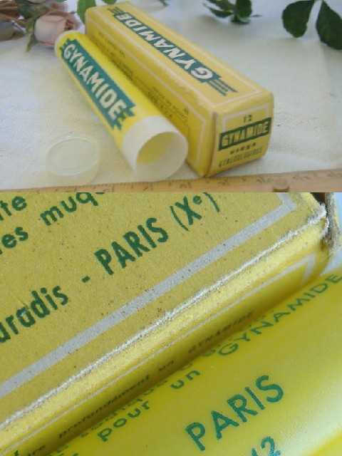 画像: 紙箱と筒型ケース　アンティーク　フランス