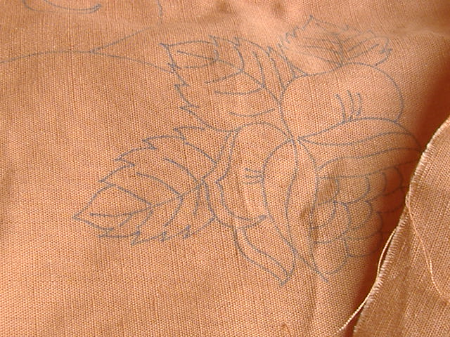 画像1: アンティーク手芸 刺繍サンプラー　花模様