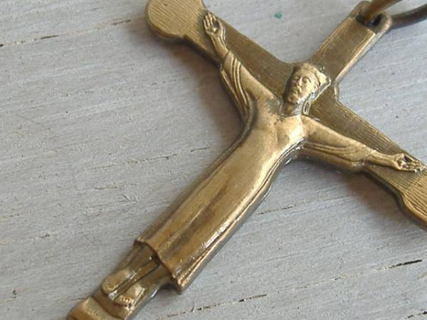 画像: ネックレストップ　クロス十字架（ゴールド）10個セット