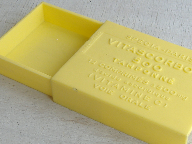 画像: アンティーク雑貨　ボックス　黄色